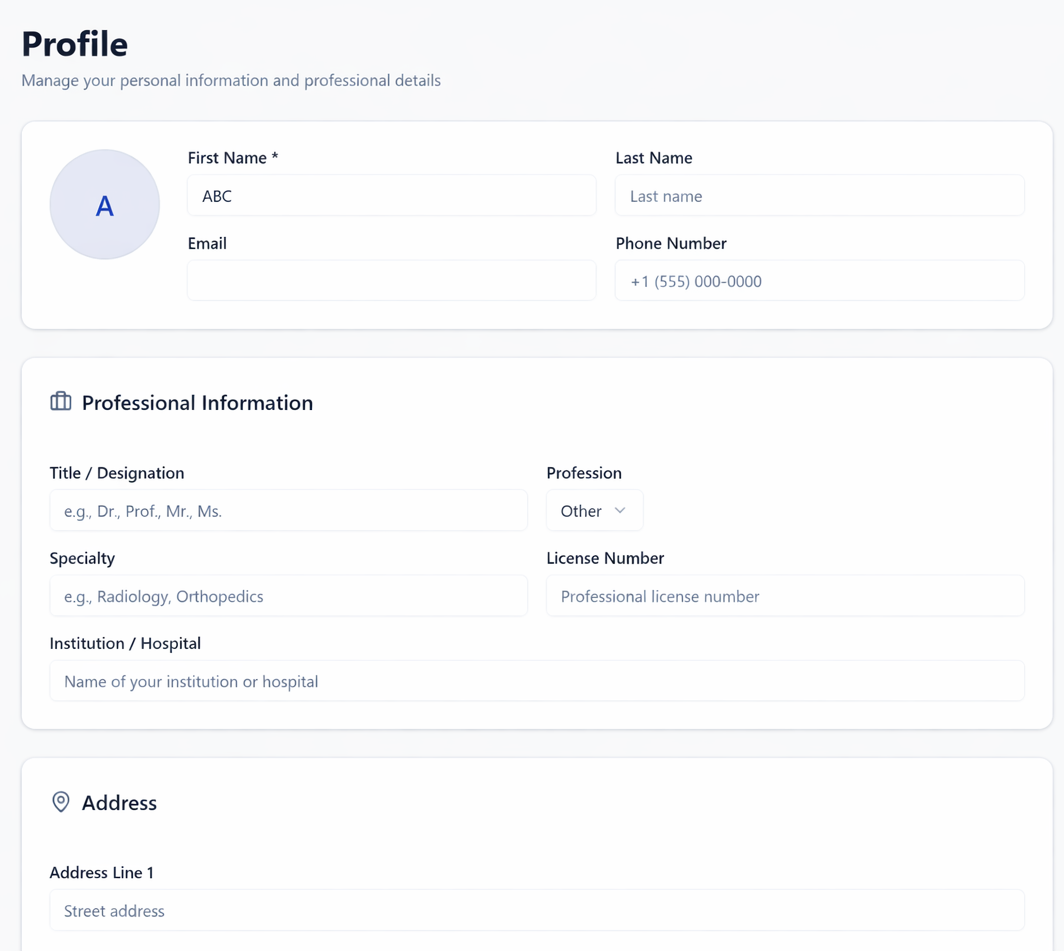 Profile Settings